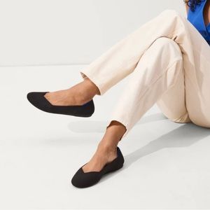 EUC Rothy’s The Flat in Black Solid 8.5